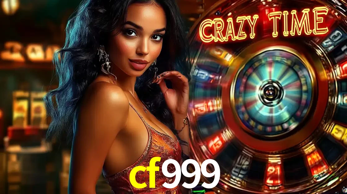 Mulher elegante ao lado da vibrante roda da fortuna do jogo de cassino ao vivo Crazy Time, um dos game shows mais populares e cheios de prêmios do cf999.